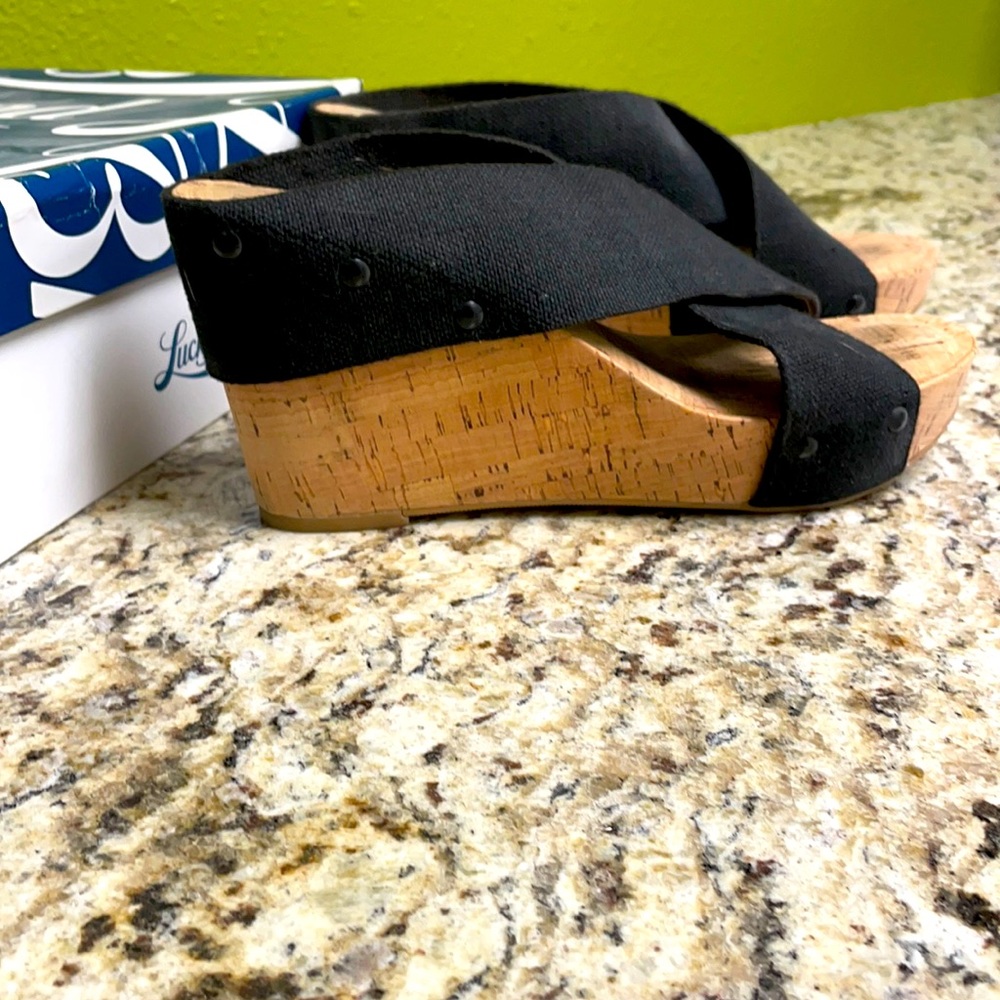Luck Brand wedges black size 7.5